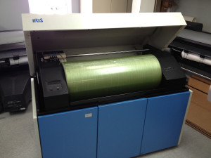 An opened IRIS printer