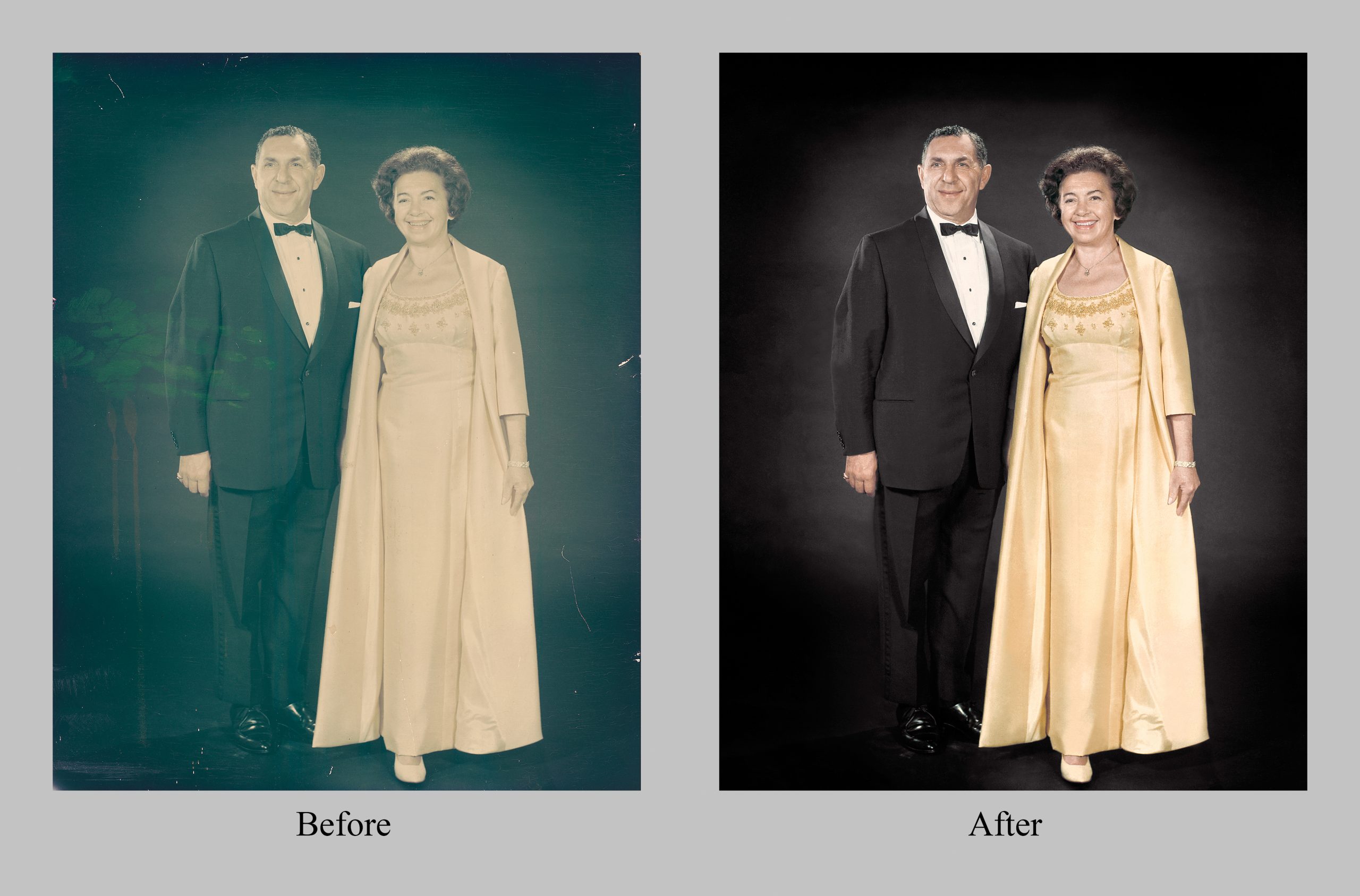 Discolored photo restored in our Alexandria studio