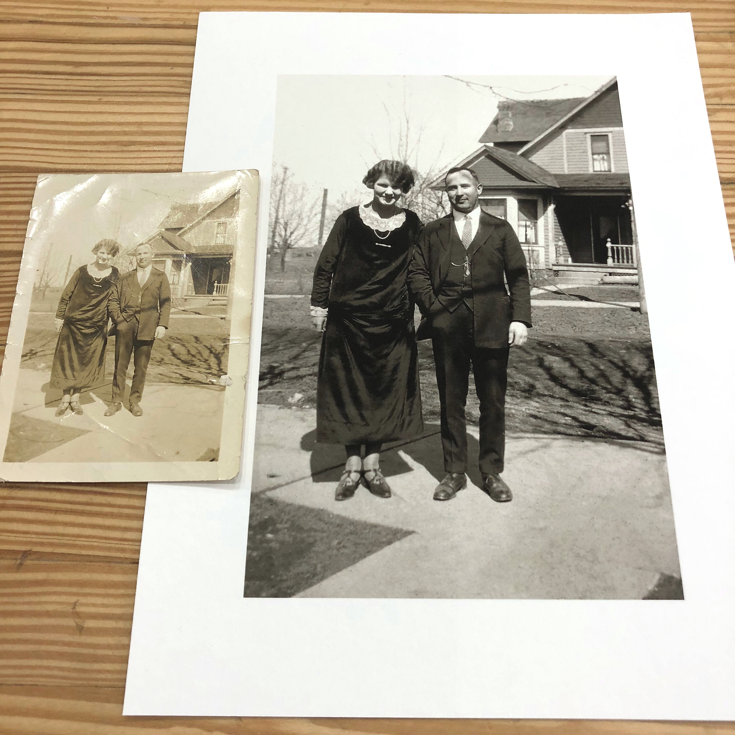 Faded photograph restored and enlarged at our Virginia studio