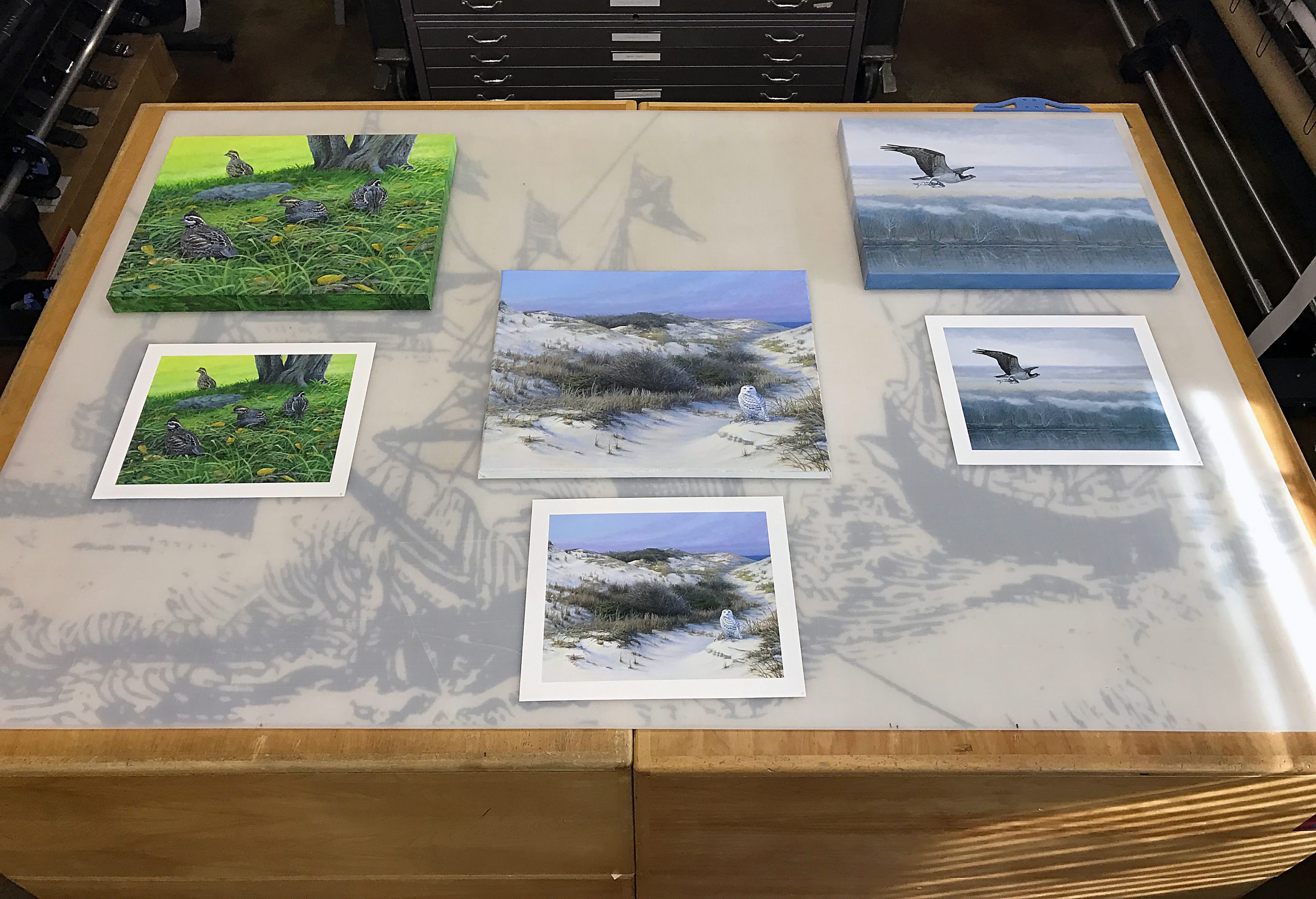 Multiple paintings with final proofs