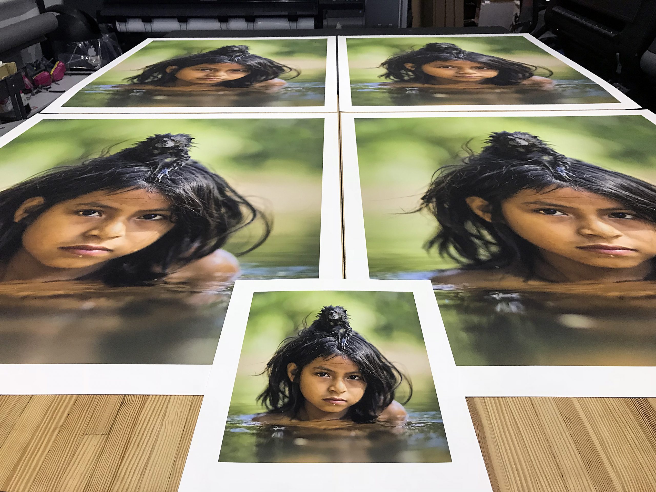 Large digital fine art prints of a portrait of a young girl.
