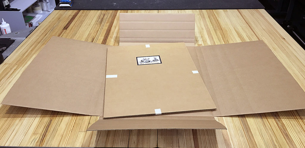 Instructional image about how to ship prints