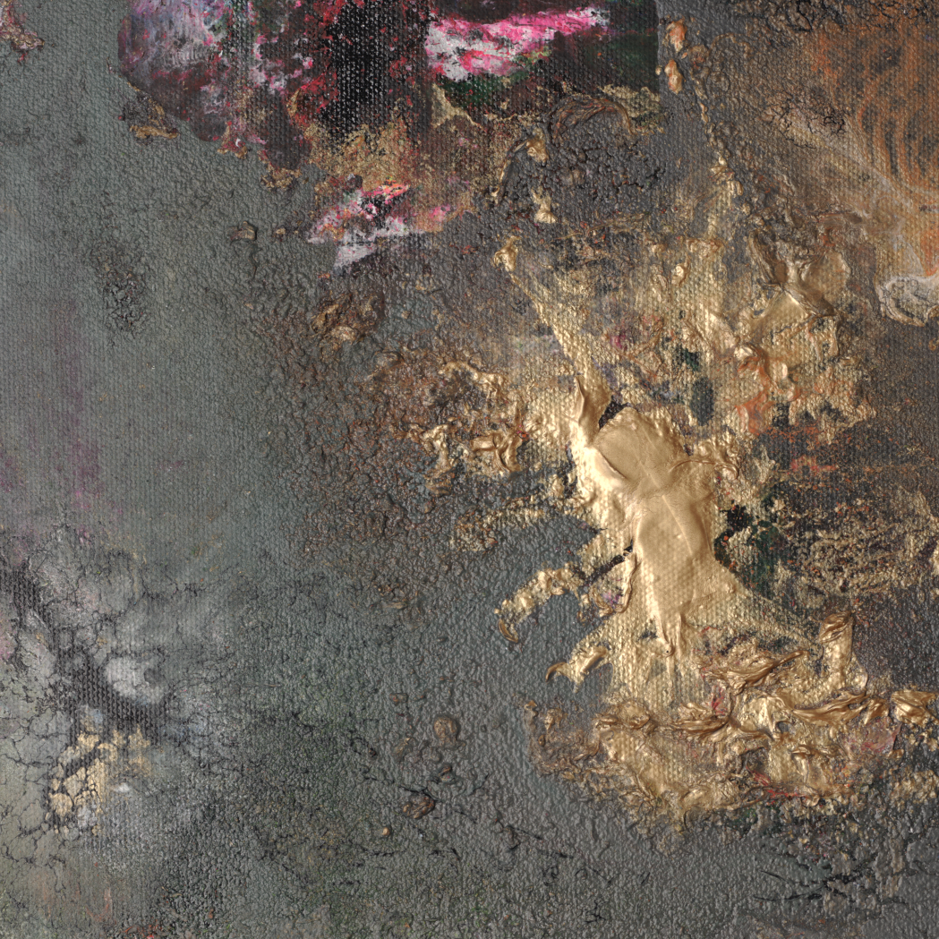 Metallic texture on artwork