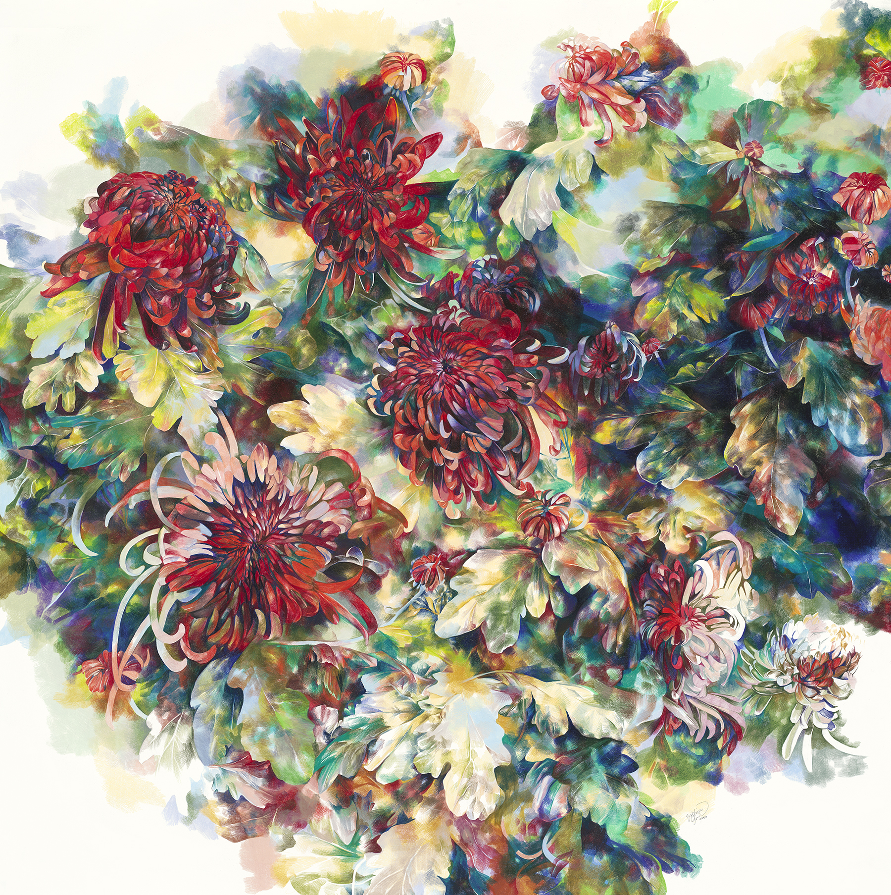 Colored Pencil floral artwork